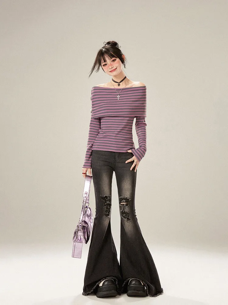 【24s Feb.】Black Flared Jeans