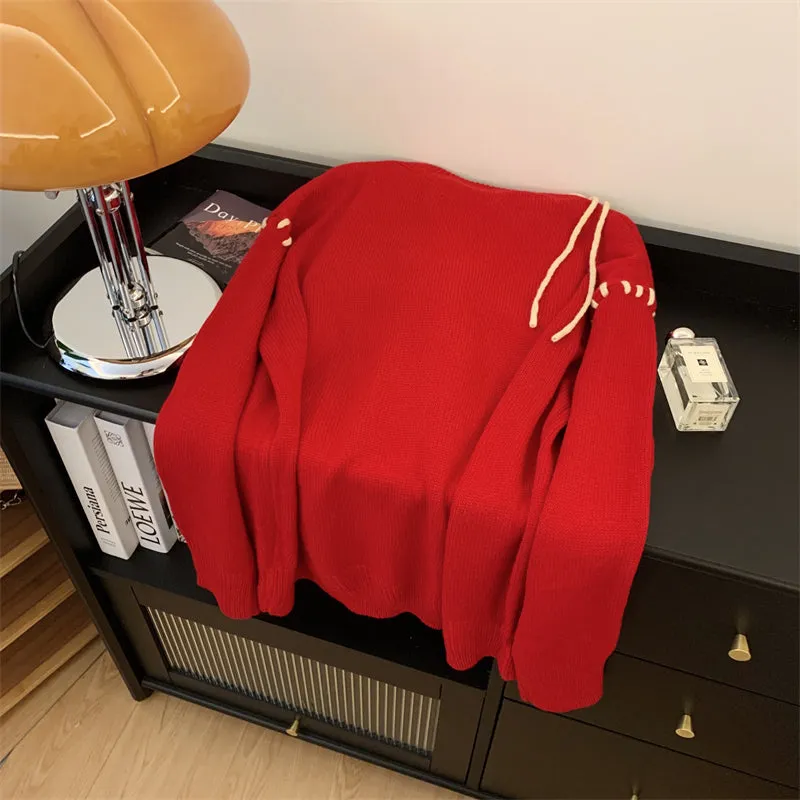 3d Bunny Embroidery Soft Sweater