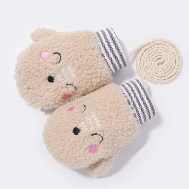 Animal Panda Raccoon Design Warm Gloves