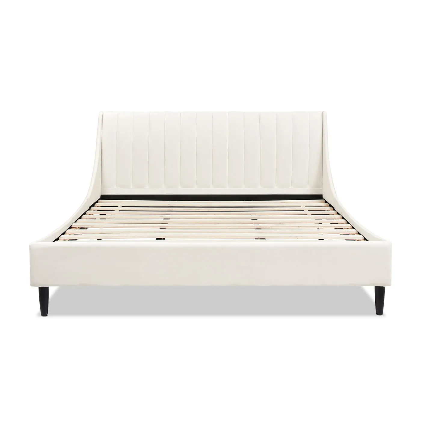 Aspen - Vertical Tufted Modern Headboard Platform Bed Set by Couch.com
