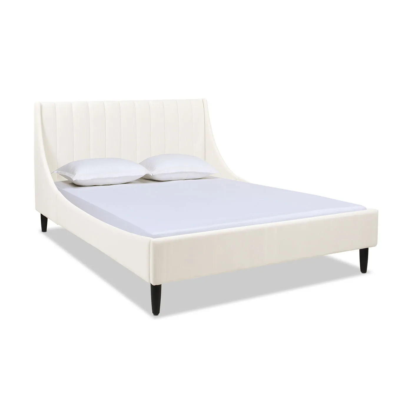 Aspen - Vertical Tufted Modern Headboard Platform Bed Set by Couch.com