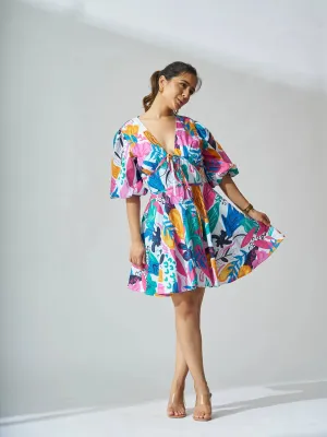Coral Reef Linen Dress