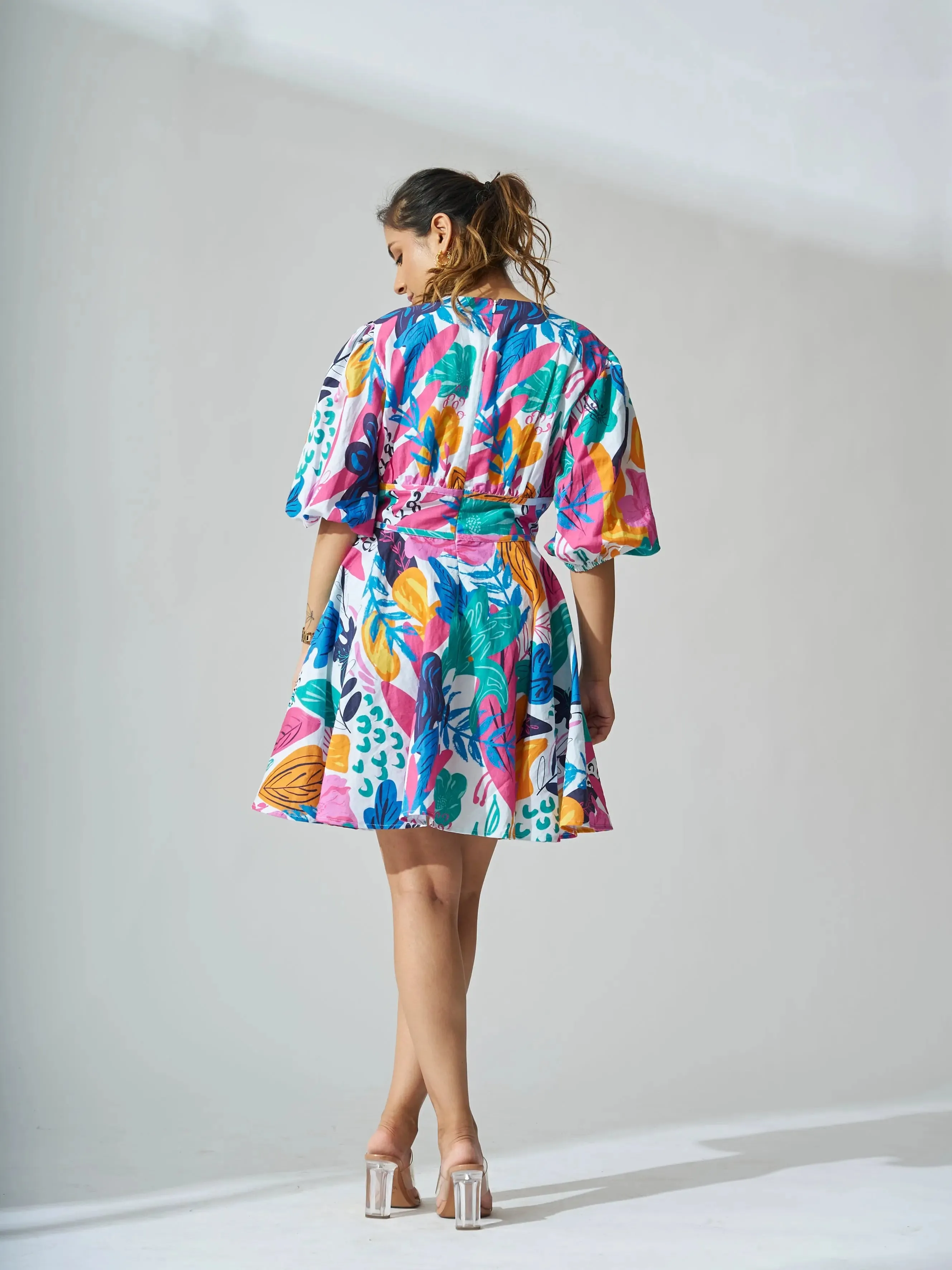 Coral Reef Linen Dress
