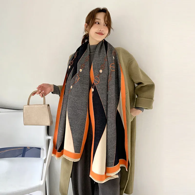 Cozy Elegance: Cashmere Double-Sided Women's Scarf