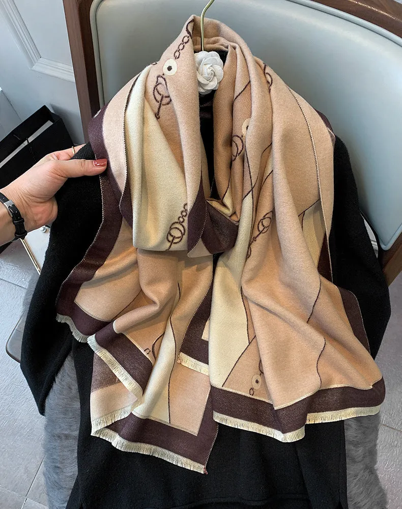 Cozy Elegance: Cashmere Double-Sided Women's Scarf