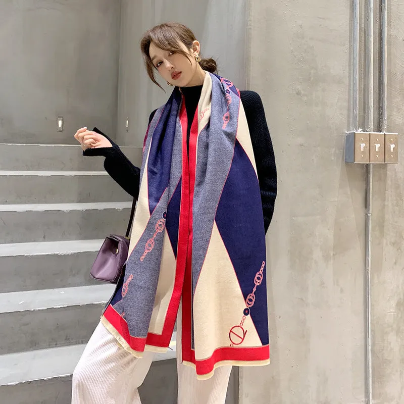 Cozy Elegance: Cashmere Double-Sided Women's Scarf