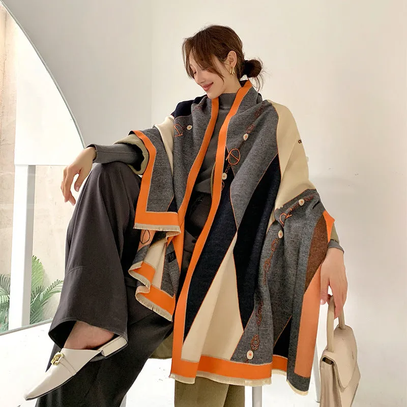 Cozy Elegance: Cashmere Double-Sided Women's Scarf