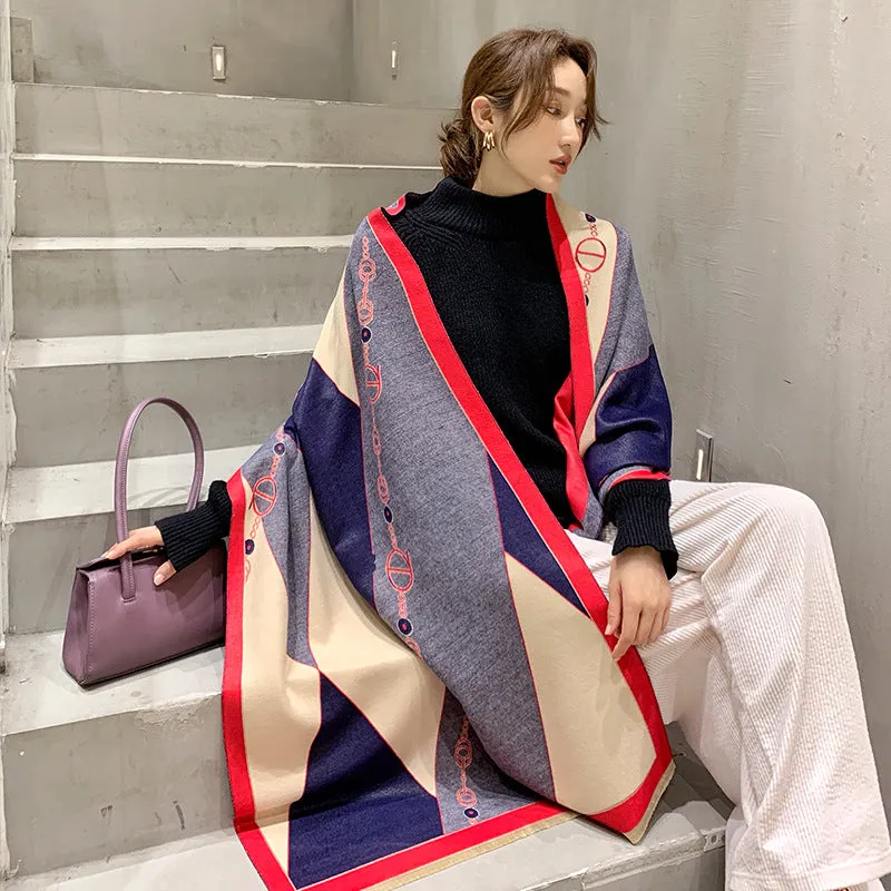 Cozy Elegance: Cashmere Double-Sided Women's Scarf