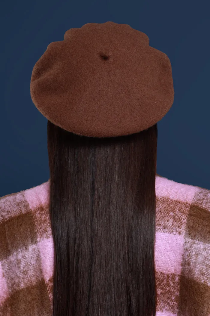 Don't Worry Darling Wool Beret - Brown