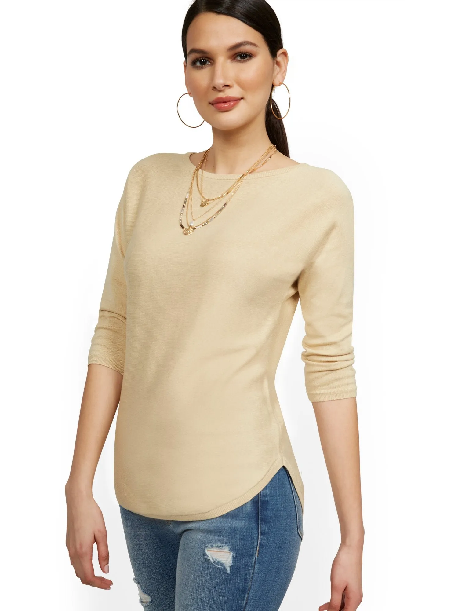 Easy Dolman Tunic Sweater