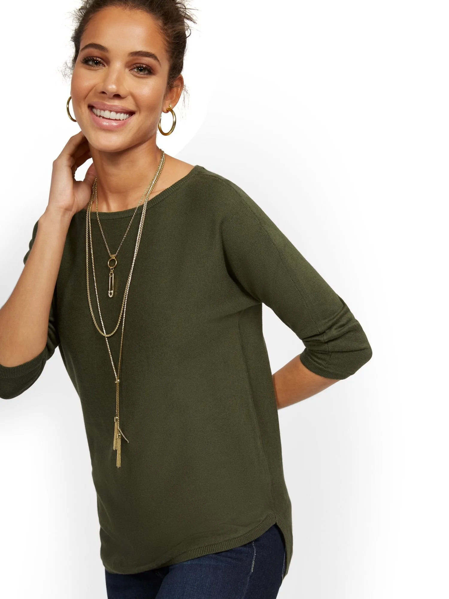 Easy Dolman Tunic Sweater