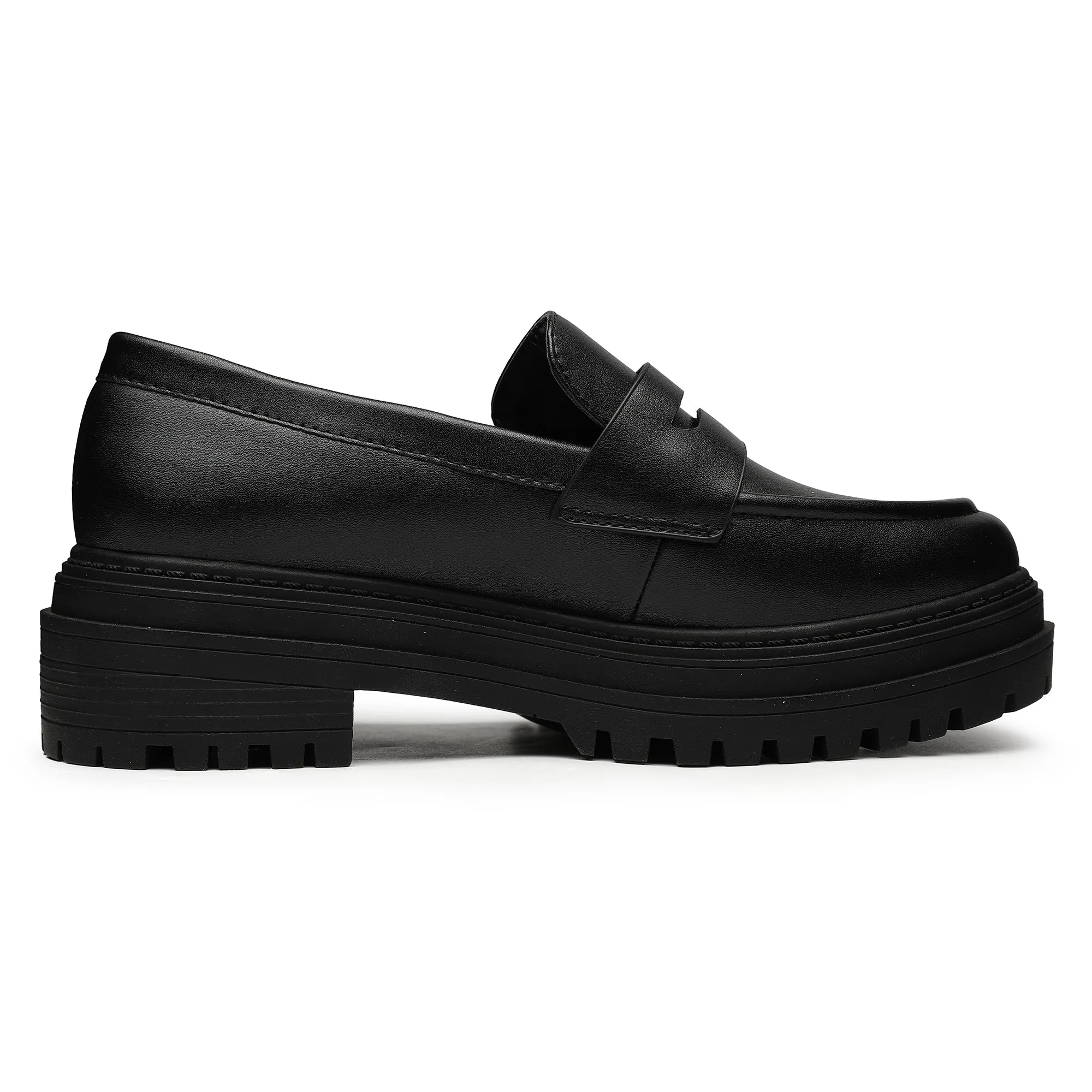 Fashion Loafers for Women Chunky Women's Loafers & Slip-ons Fashion Penny Comfort Business Casual Shoes Dressy Office Work Slip on Black Platform Loafers for Womens