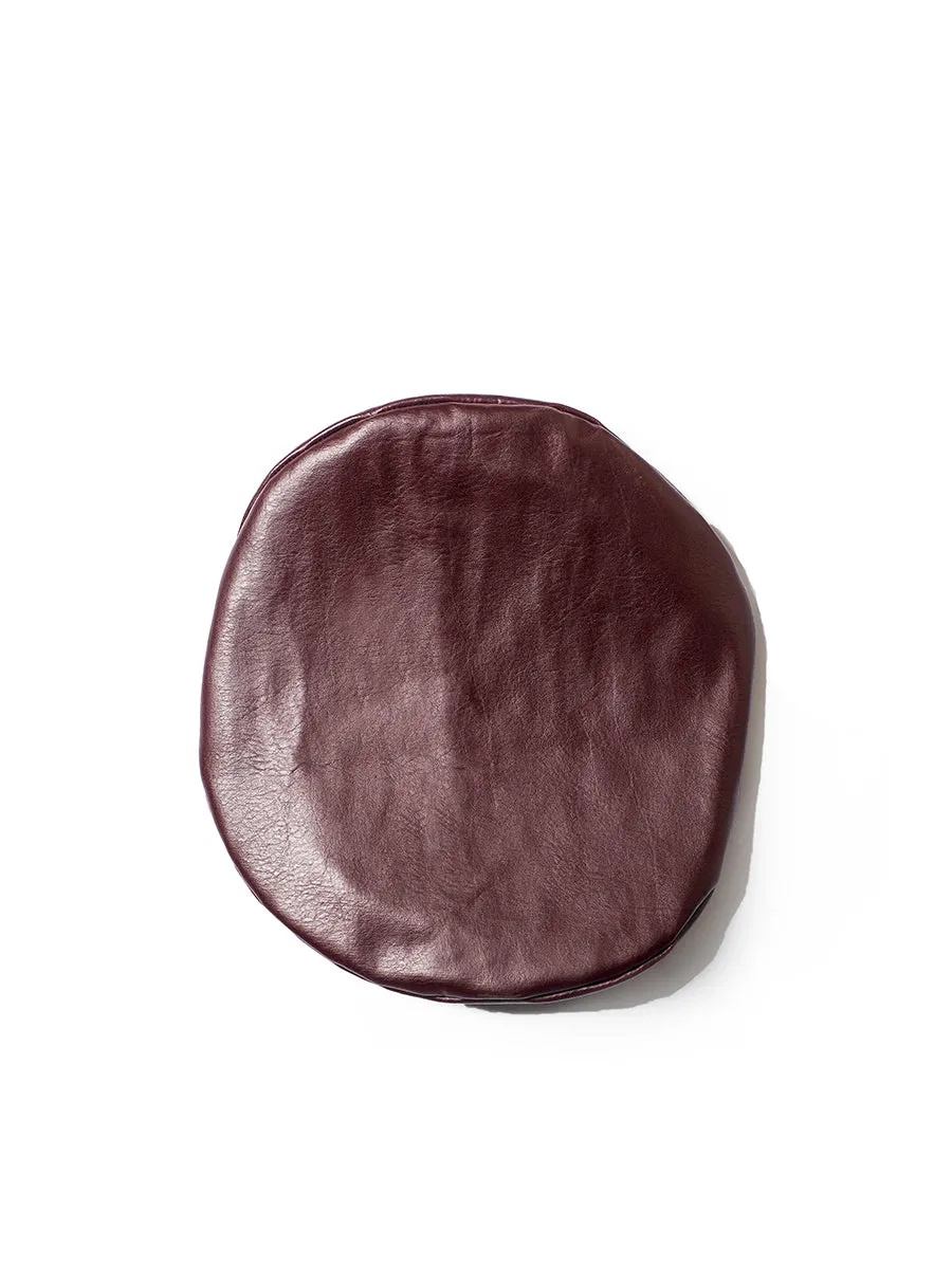 Faux-Leather Beret - Merlot