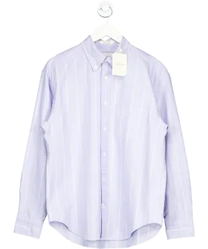 GANT Blue Relaxed Fit Striped Heritage Oxford Shirt UK S