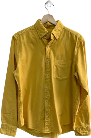 GANT Yellow Regular Fit Brushed Oxford Shirt UK S