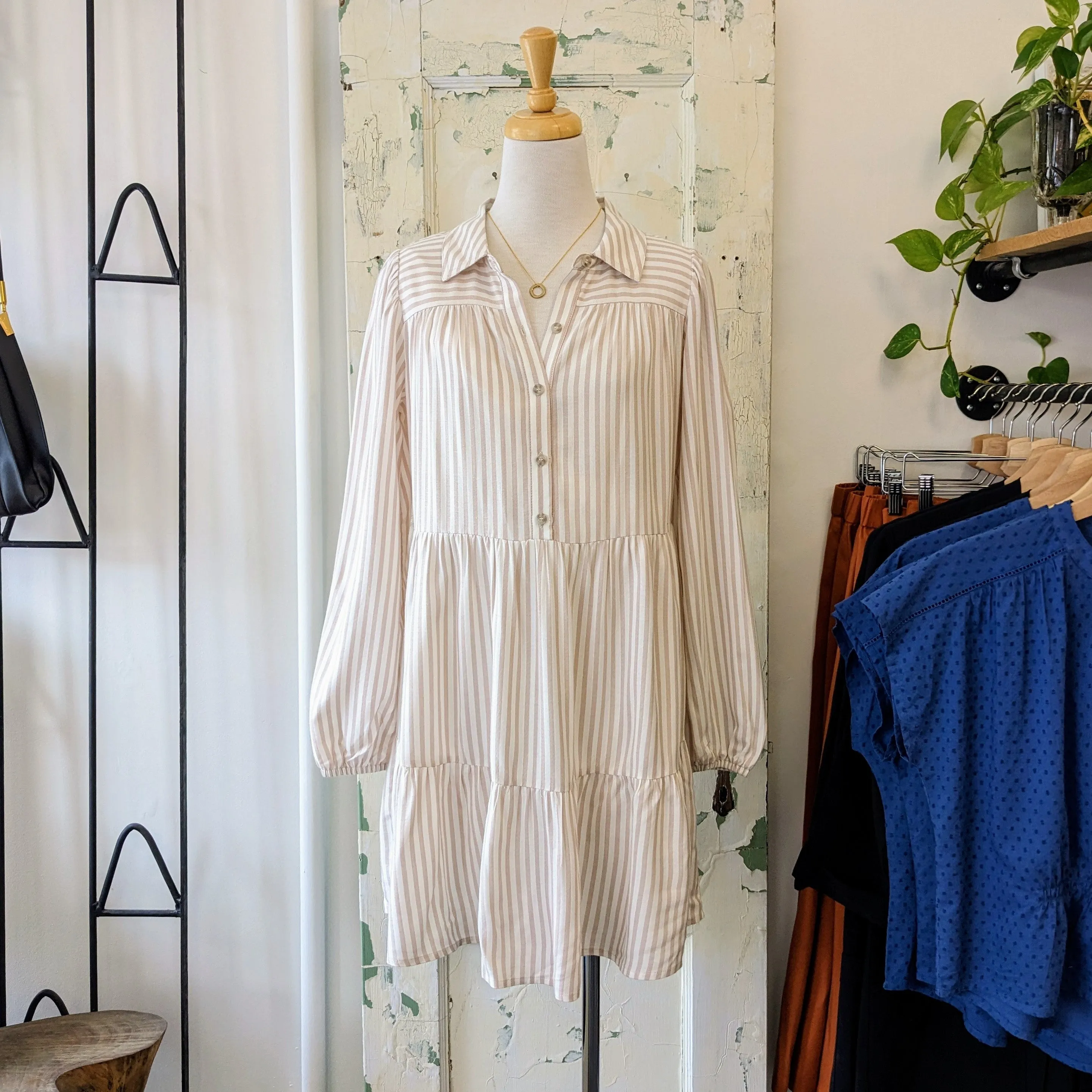 Gentle Fawn // Tulum Dress Tan Stripe