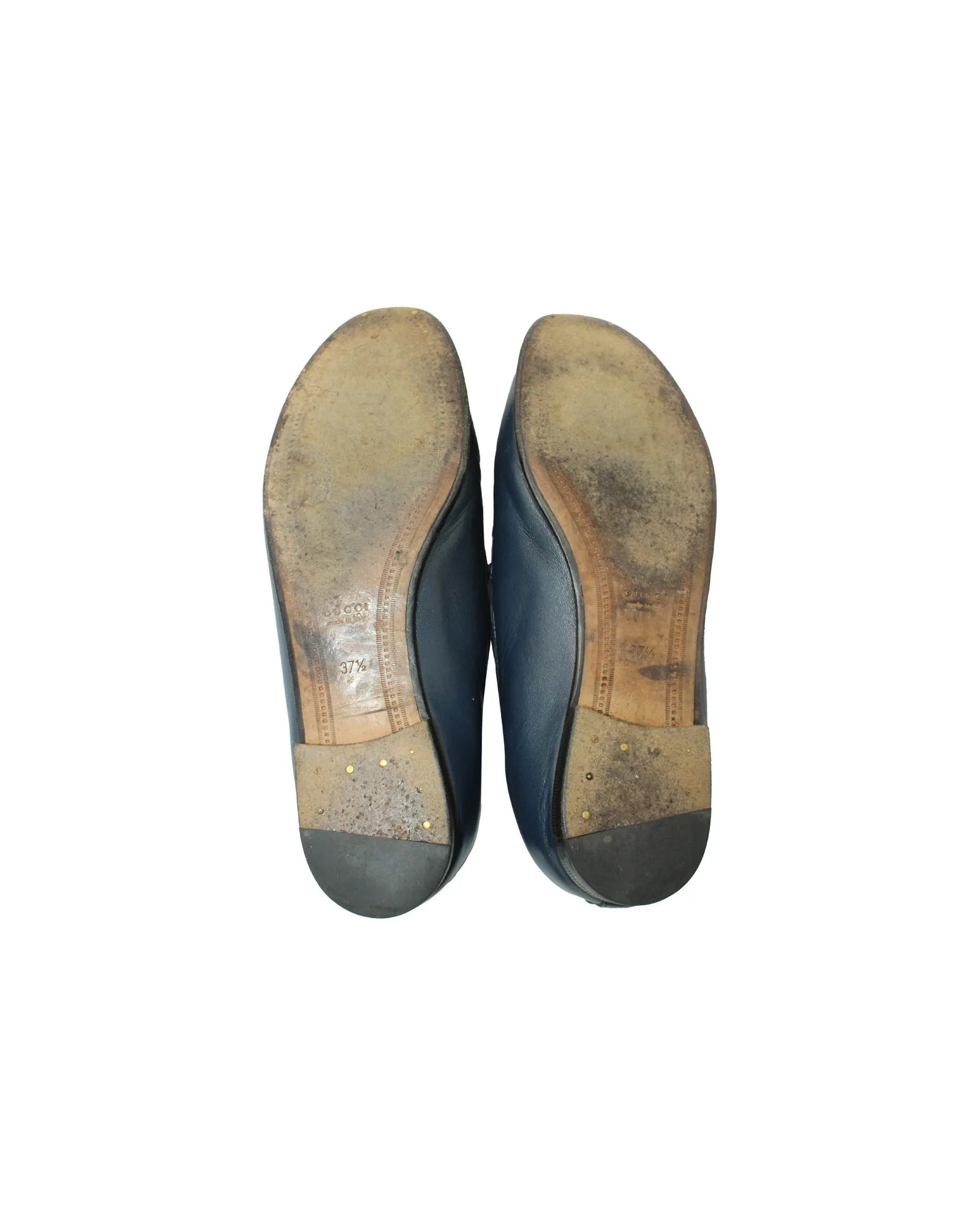 Gucci Horsebit Loafers in Navy Blue Leather