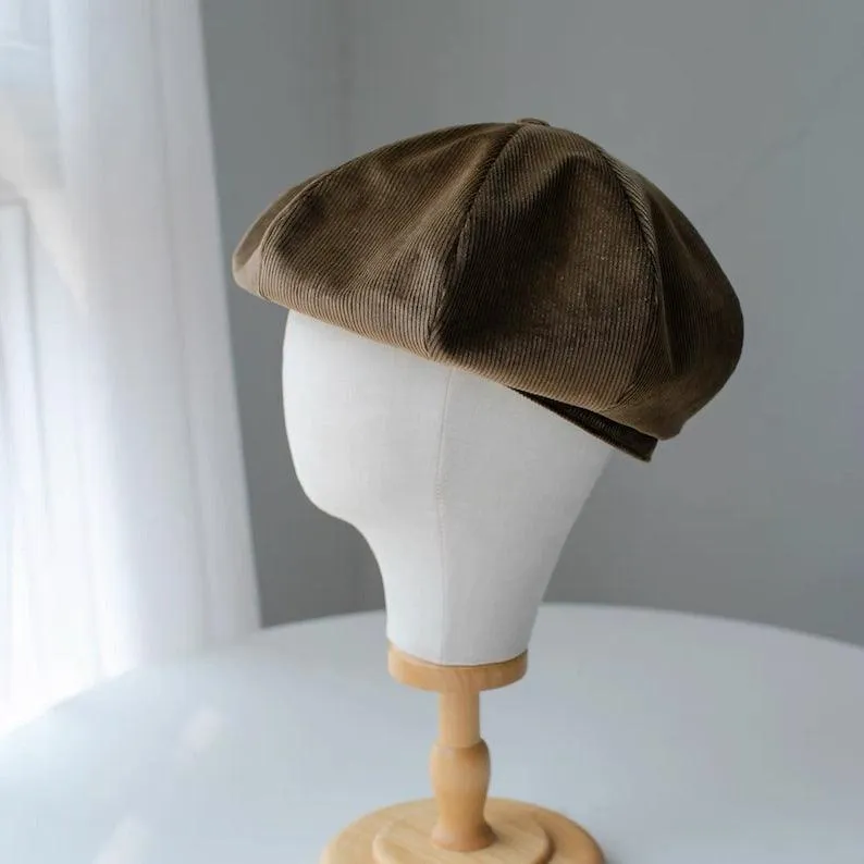 Handmade Unisex Oversized Corduroy Hat