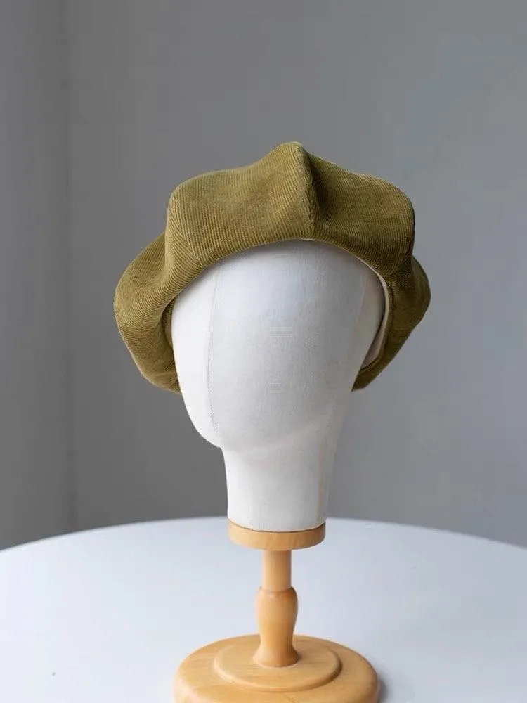 Handmade Unisex Oversized Corduroy Hat