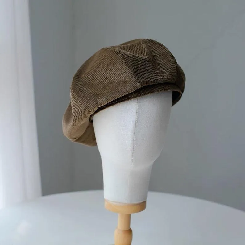 Handmade Unisex Oversized Corduroy Hat