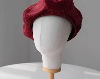 Handmade Unisex Oversized Corduroy Hat