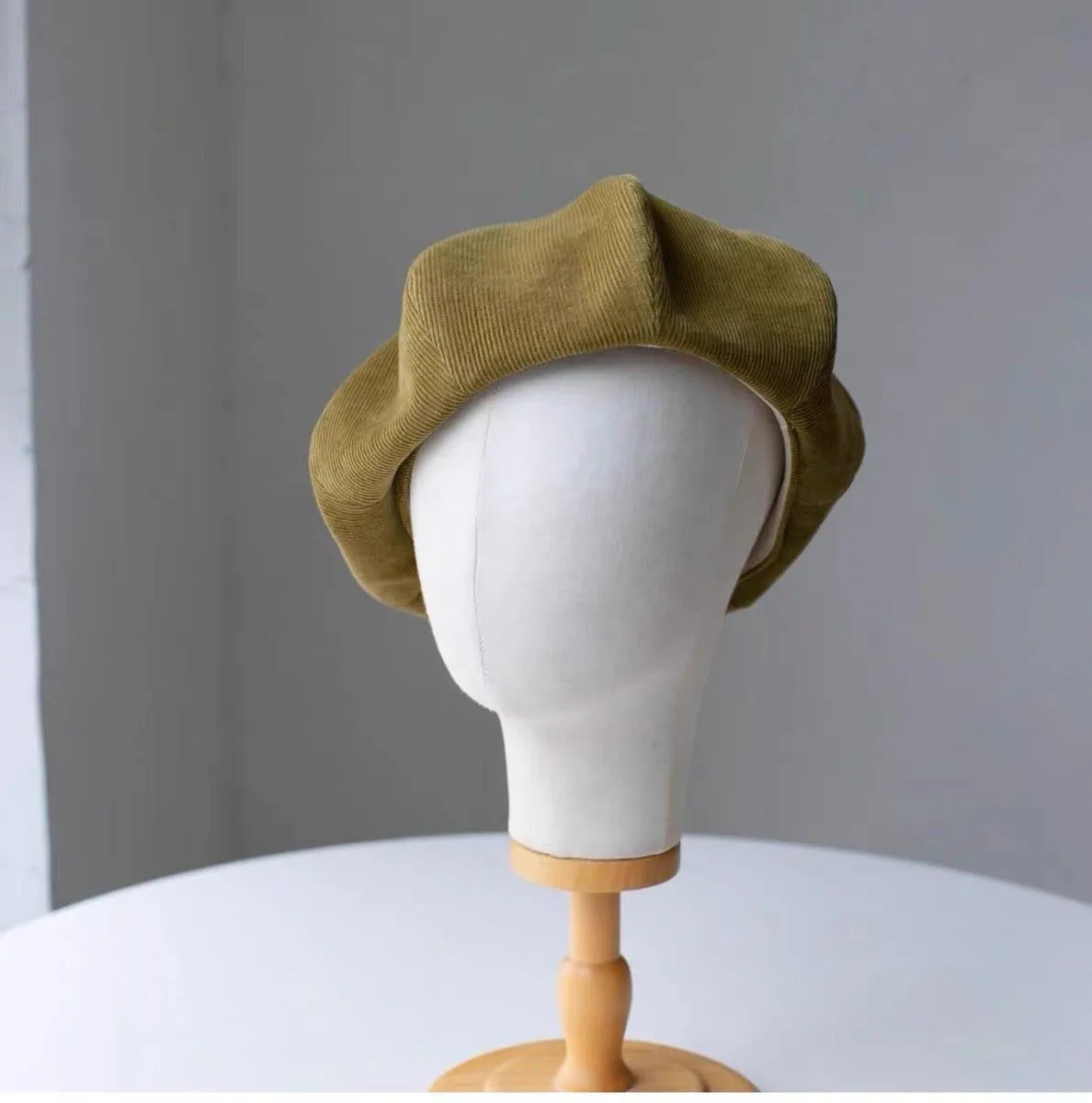 Handmade Unisex Oversized Corduroy Hat