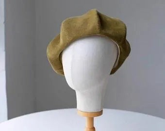 Handmade Unisex Oversized Corduroy Hat