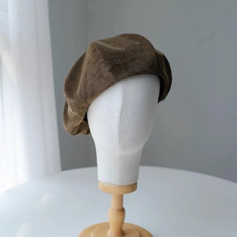Handmade Unisex Oversized Corduroy Hat
