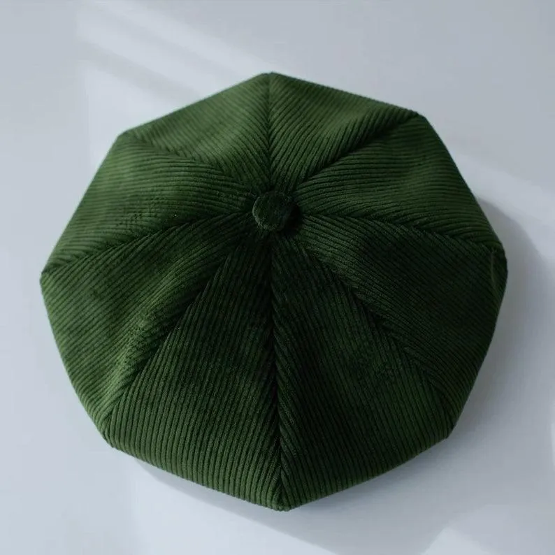 Handmade Unisex Oversized Corduroy Hat