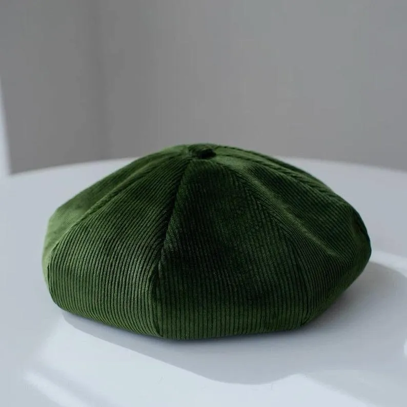 Handmade Unisex Oversized Corduroy Hat