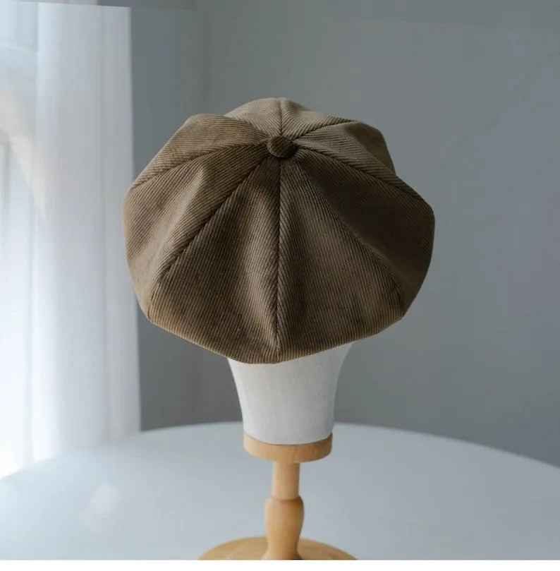 Handmade Unisex Oversized Corduroy Hat