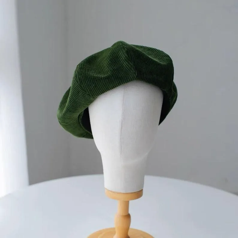 Handmade Unisex Oversized Corduroy Hat