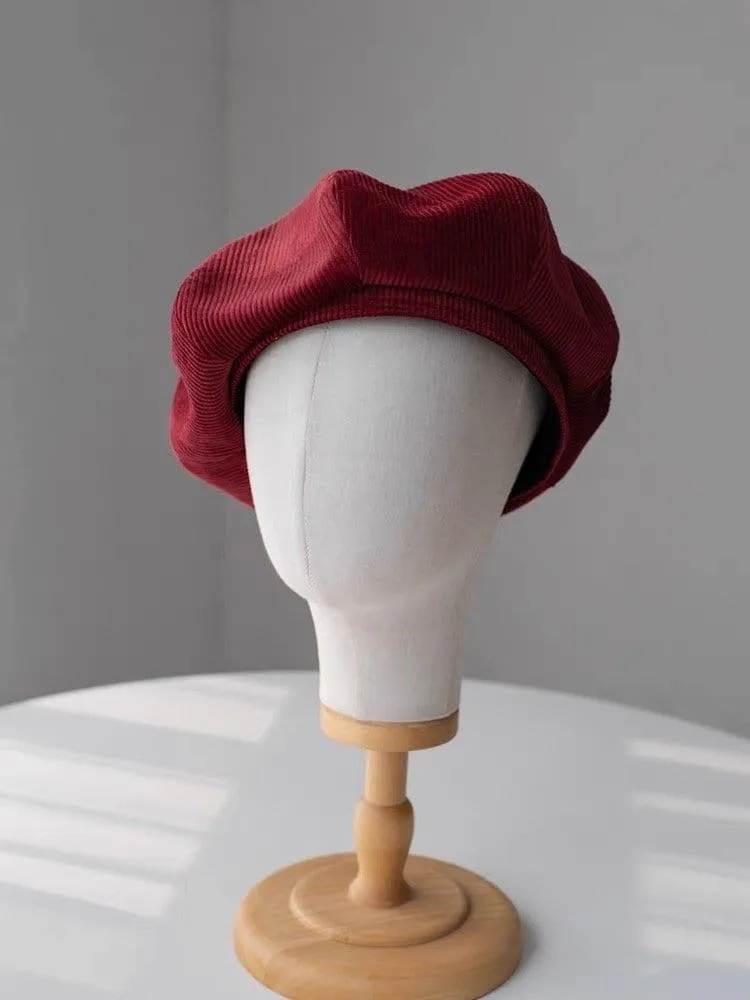 Handmade Unisex Oversized Corduroy Hat