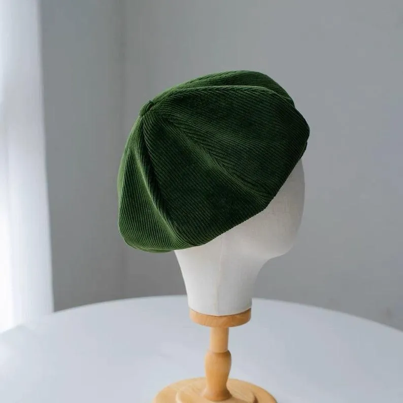 Handmade Unisex Oversized Corduroy Hat