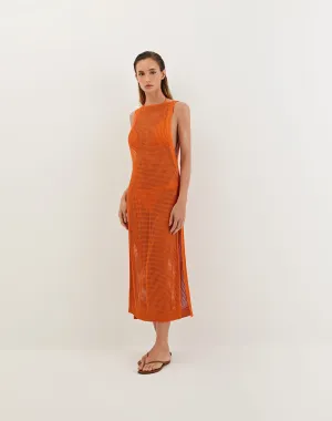 Knit Hanna Long Cover Up - Marigold
