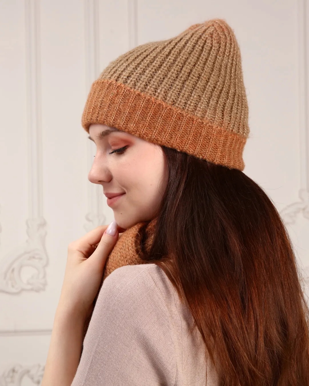 Knitted Beanie and Scarf Set - Women's Cozy Hat Scarf - Trending Fashion Outfit for Winter