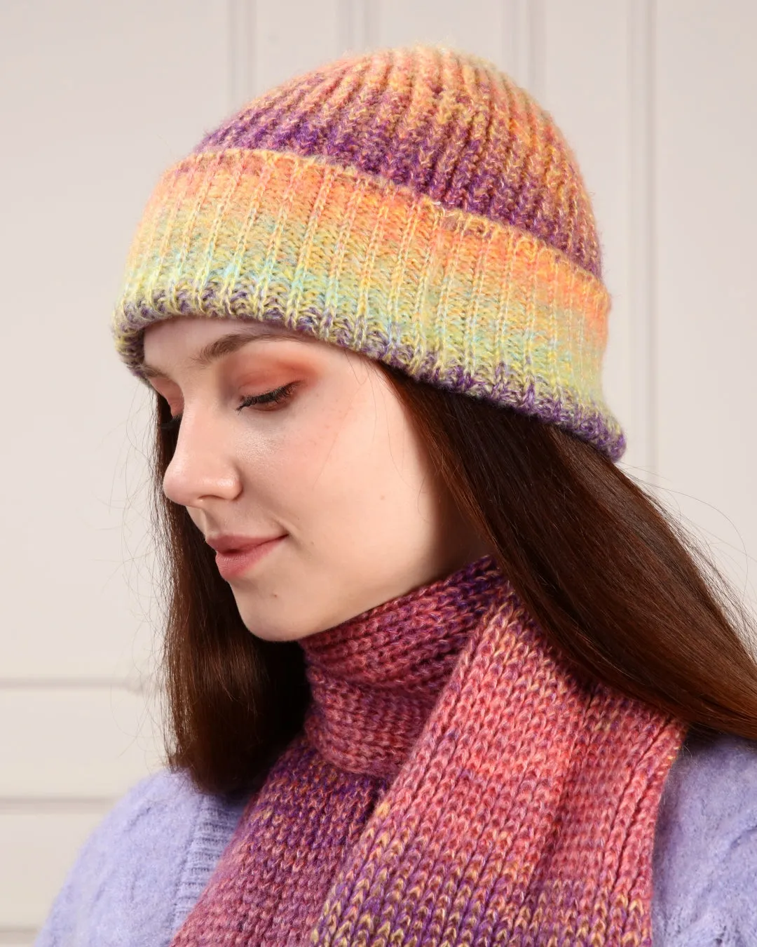 Knitted Beanie and Scarf Set - Women's Cozy Hat Scarf - Trending Fashion Outfit for Winter