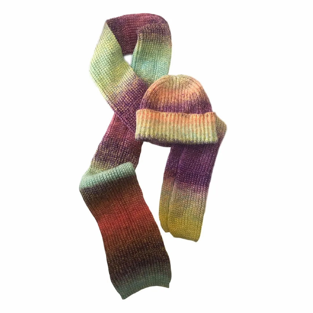 Knitted Beanie and Scarf Set - Women's Cozy Hat Scarf - Trending Fashion Outfit for Winter