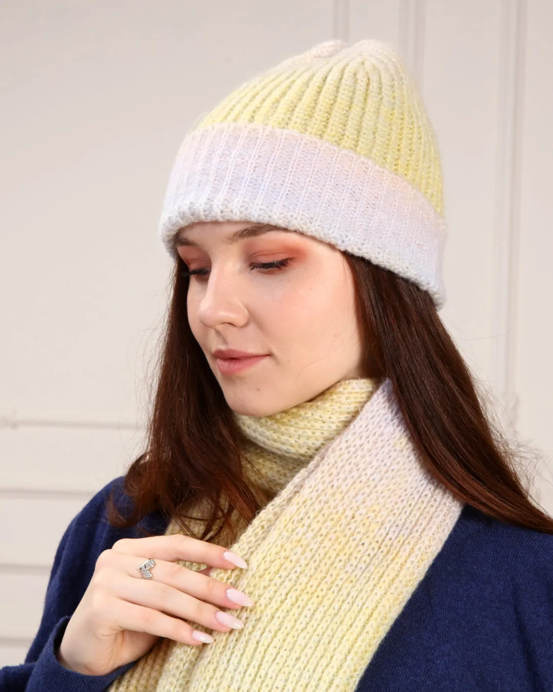 Knitted Beanie and Scarf Set - Women's Cozy Hat Scarf - Trending Fashion Outfit for Winter