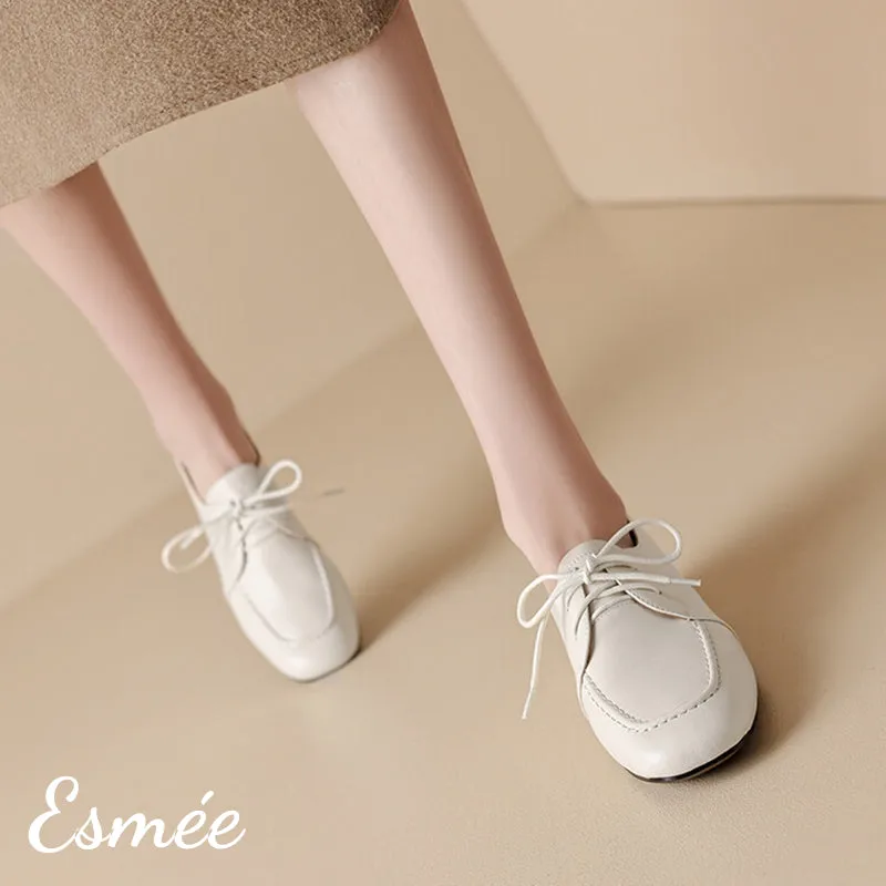 Lambskin Leather High Heel Loafers