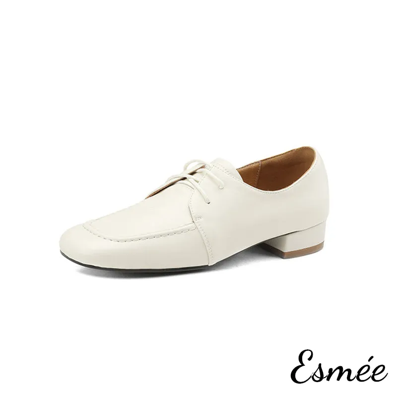 Lambskin Leather High Heel Loafers