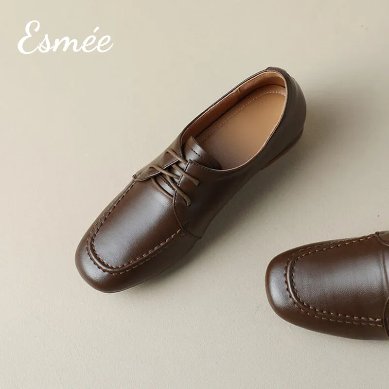 Lambskin Leather High Heel Loafers