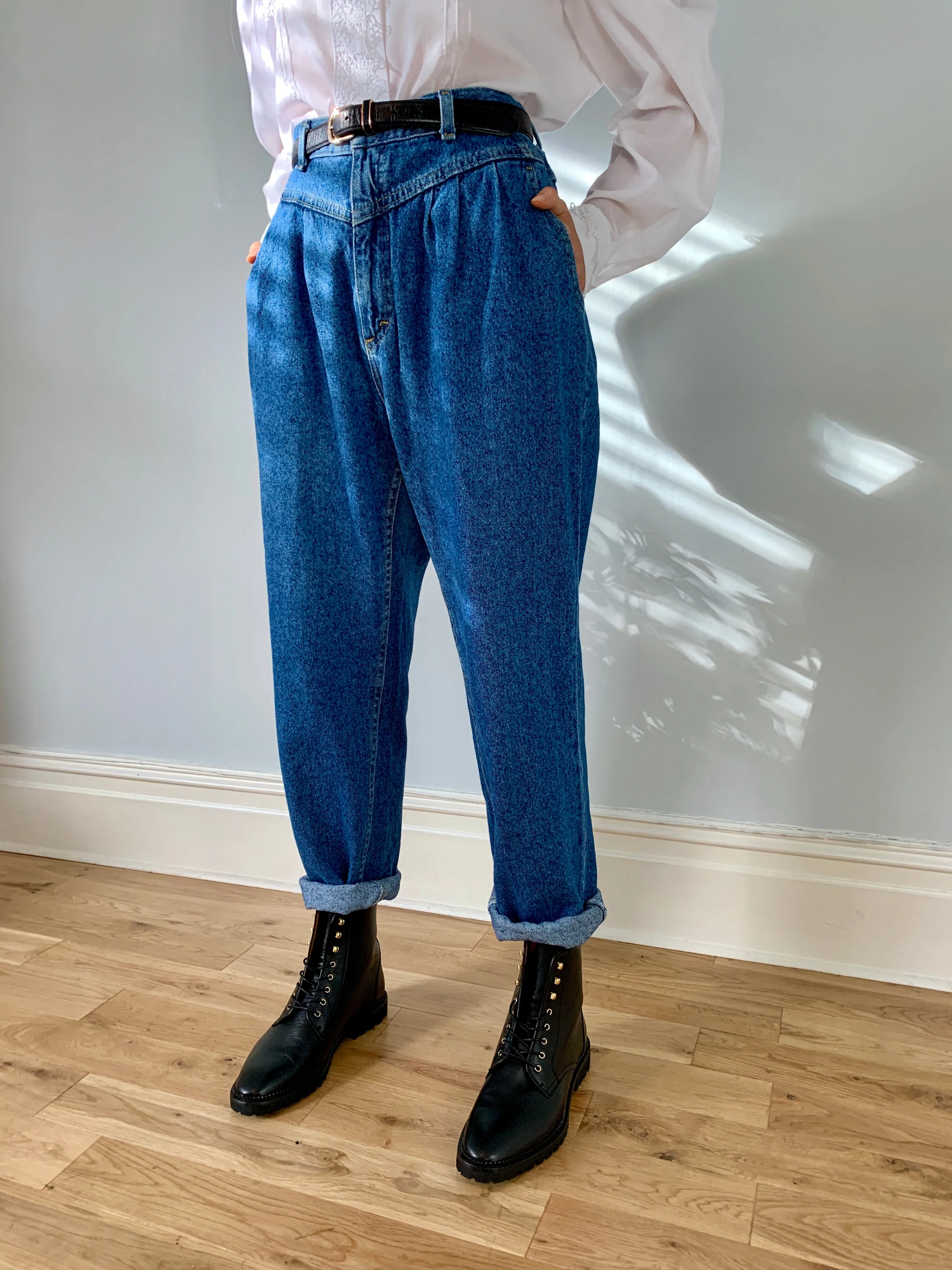 Lee 1980's high waisted pleat front jeans