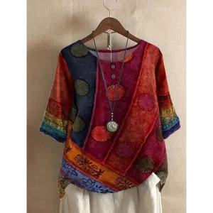 Lily™ - Comfortable Colourful Half-Sleeve Top