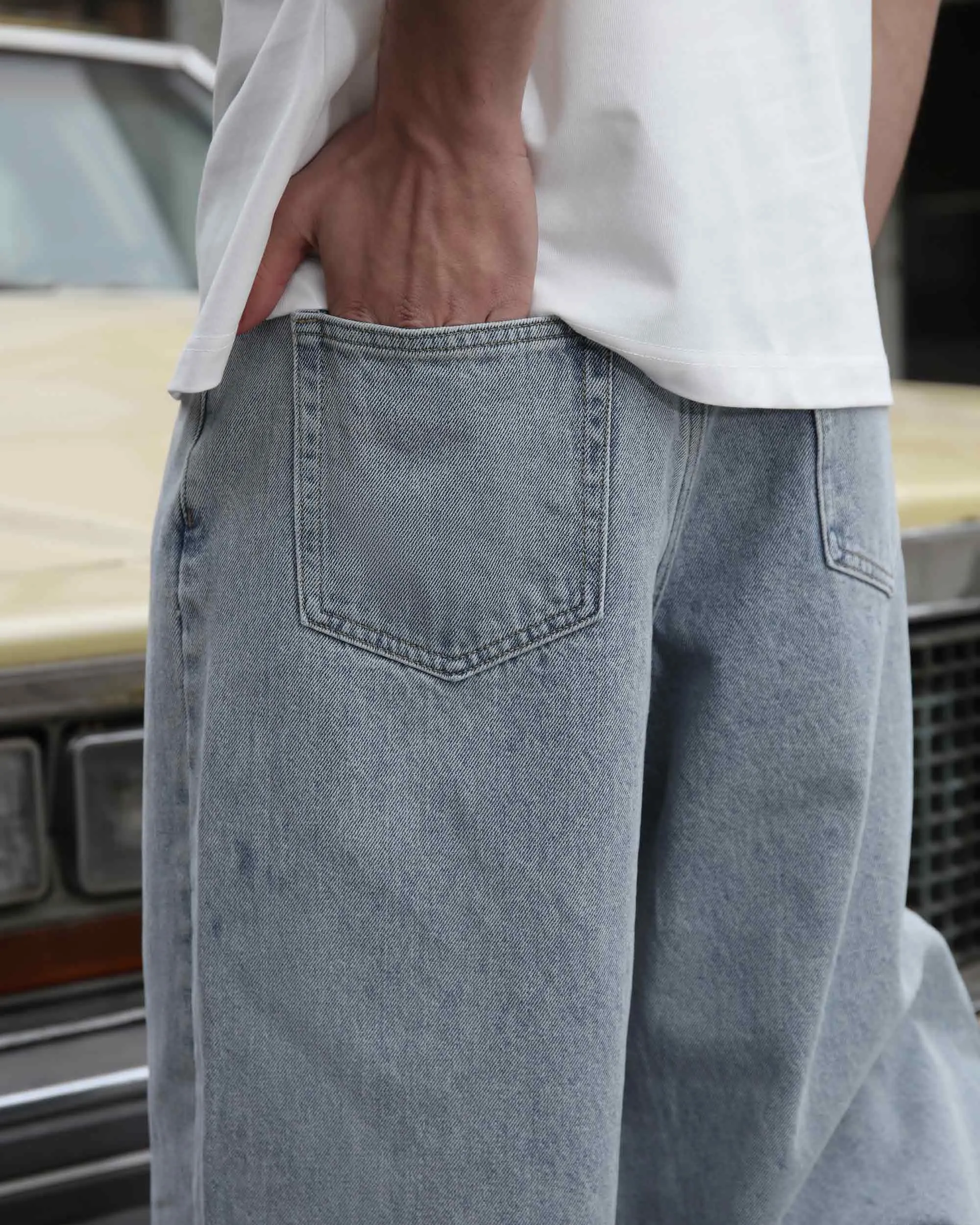 Loose and Comfortable Blue Baggy Jeans-Mexico Local Delivery