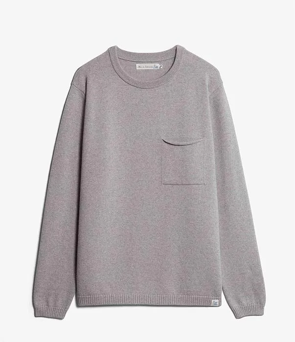 Merz B. Schwanen - Grey Good Basics Wool Pullover