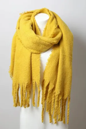 Mohair Blanket Scarf - Mustard