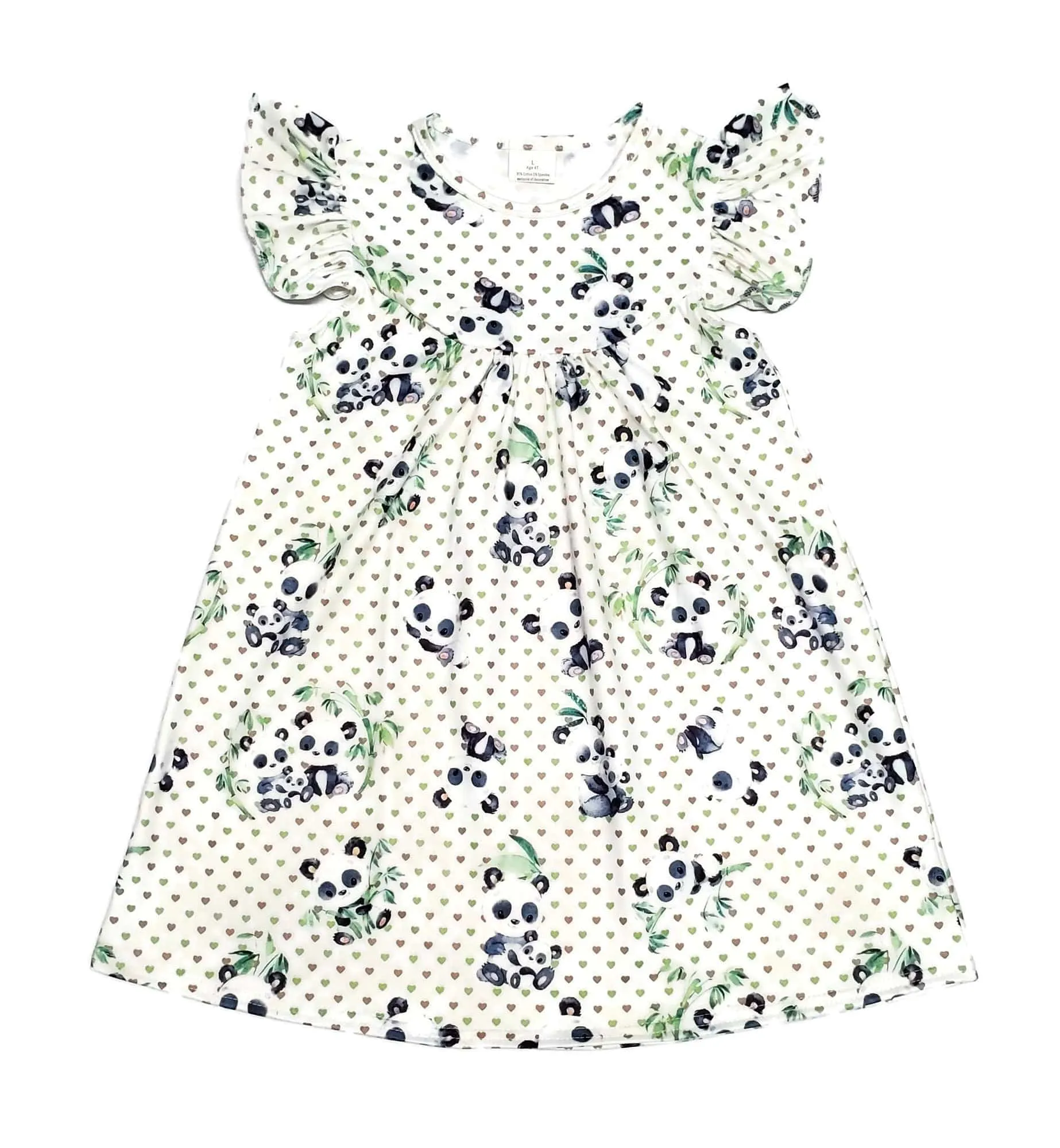 Panda Milk Silk Flutter Dress