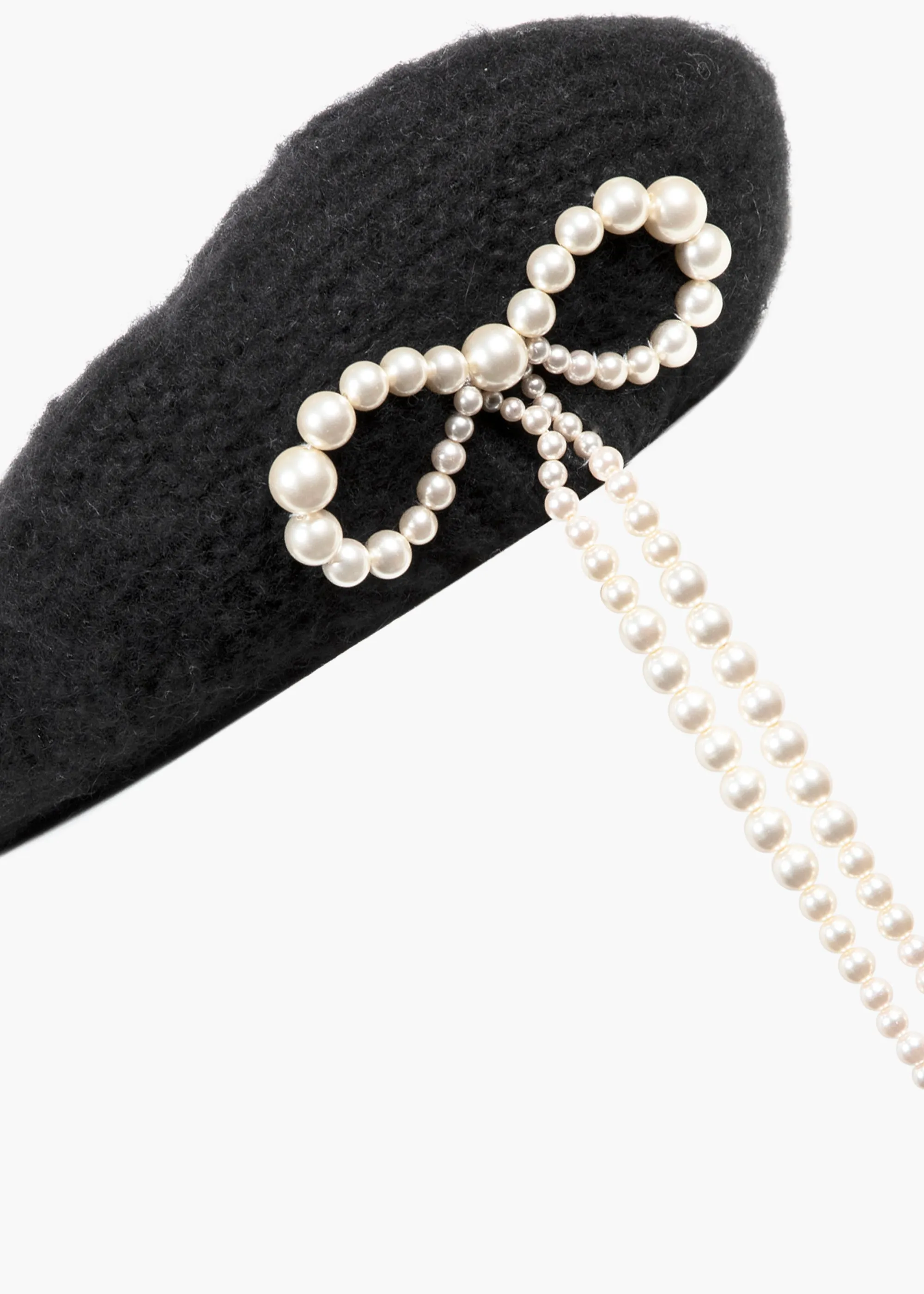 Presley Bow Beret -- Black