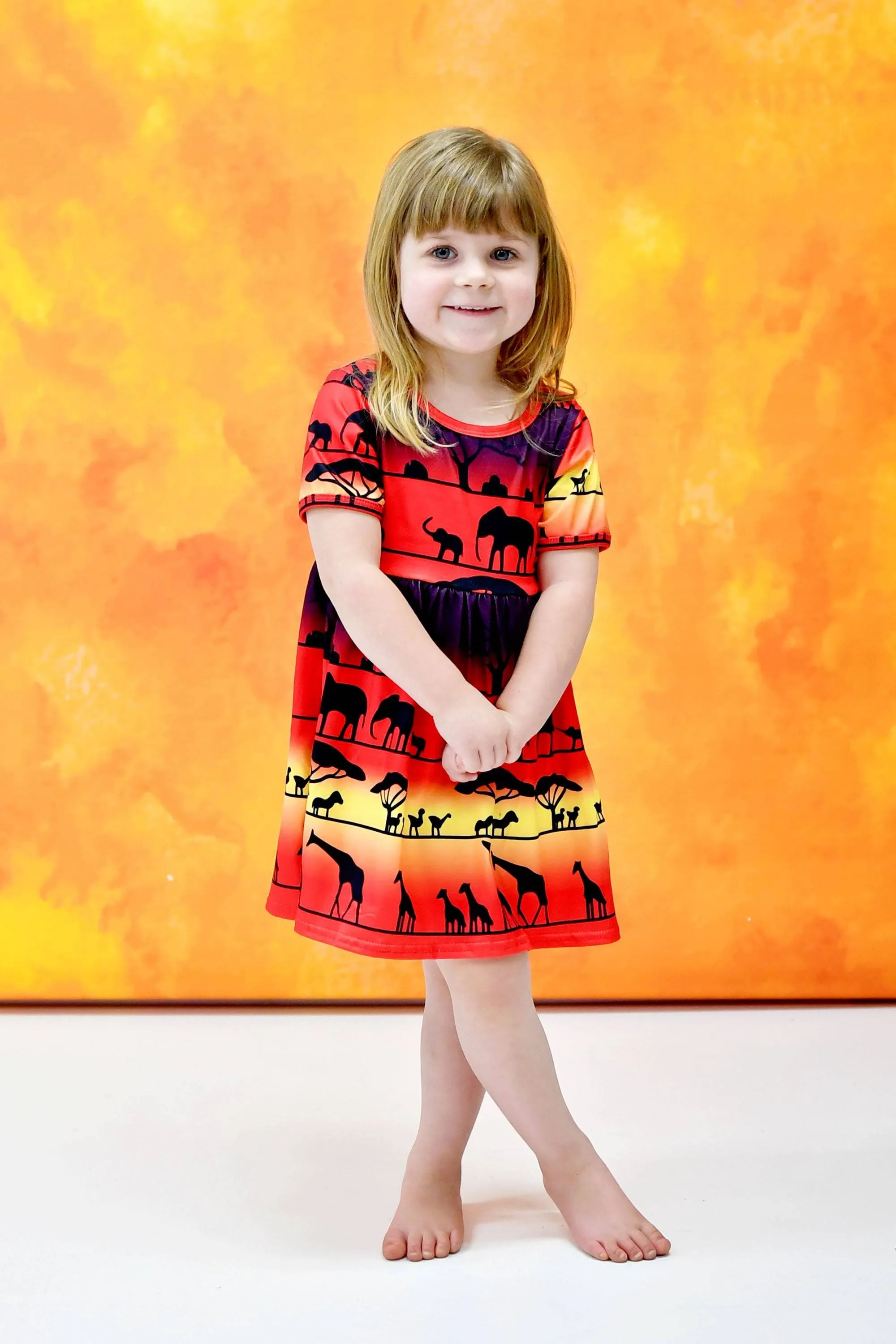 Pride Lands Short Sleeve Milk Silk Dress